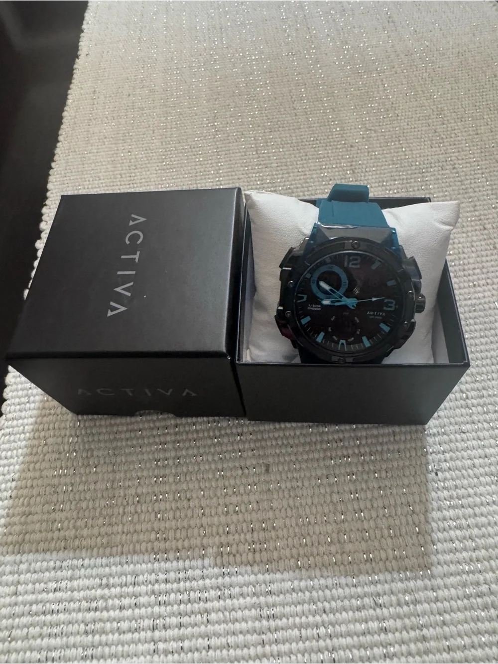 Invicta Teal and Black Dual-Display Sport Watch